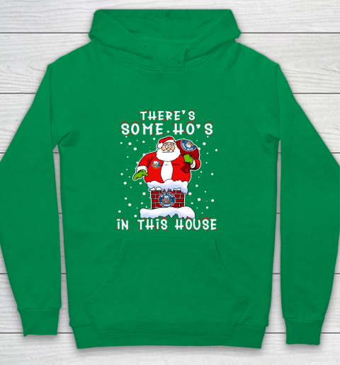 New York Islanders Christmas There Is Some Hos In This House Santa Stuck In The Chimney NHL Youth Hoodie 4