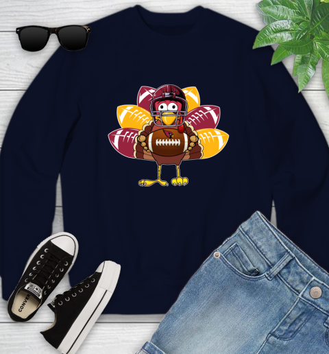 Arizona Cardinals Turkey Thanksgiving Day Youth Sweatshirt 3