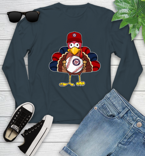 Washington Nationals Turkey thanksgiving Youth Long Sleeve 8