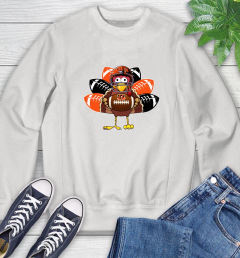 Cincinnati Bengals Turkey Thanksgiving Day Sweatshirt