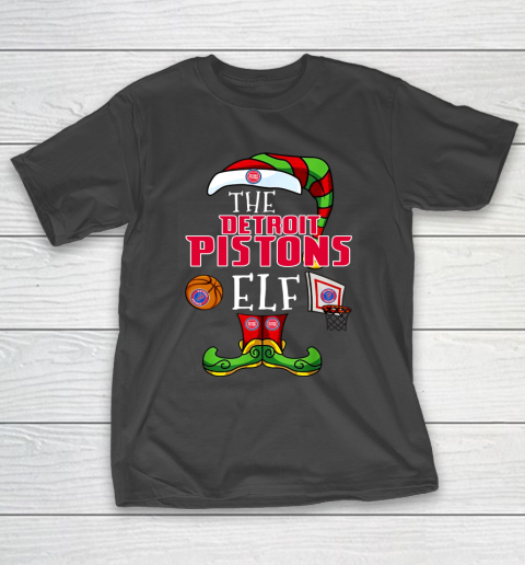 Detroit Pistons Christmas ELF Funny NBA T-Shirt