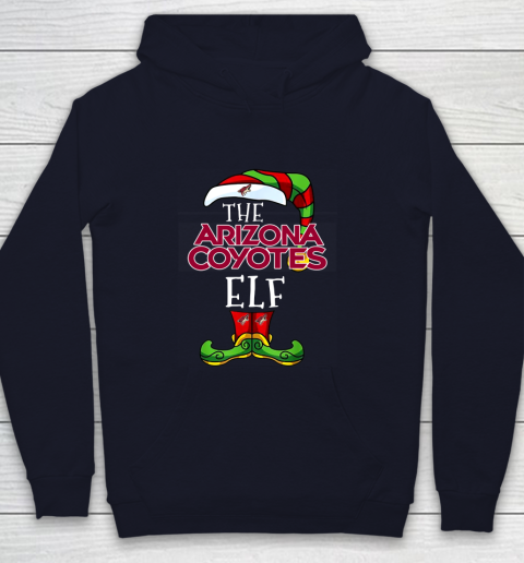 Arizona Coyotes Christmas ELF Funny NHL Youth Hoodie 2