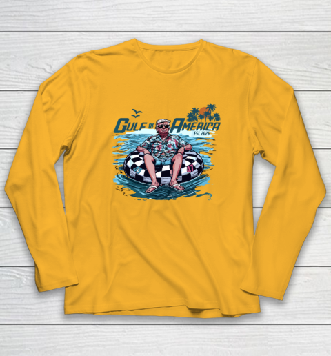 Funny Trump Shirt Gulf Of Us America Est 2025 Long Sleeve T-Shirt 2