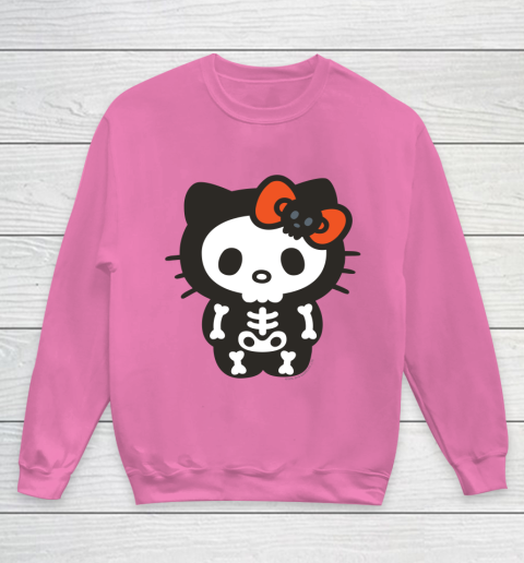 Hello Kitty Skeleton Halloween Youth Sweatshirt 3
