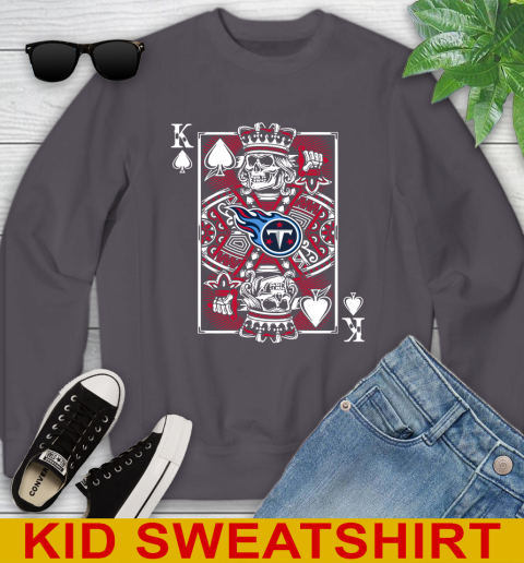 Tennessee Titans NFL Football The King Of Spades Death Cards Shirt Youth Sweatshirt 5