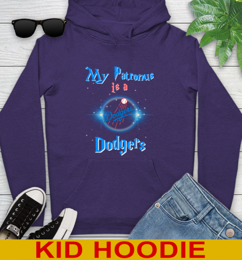MLB Baseball Harry Potter My Patronus Is A Los Angeles Dodgers Youth Hoodie 5