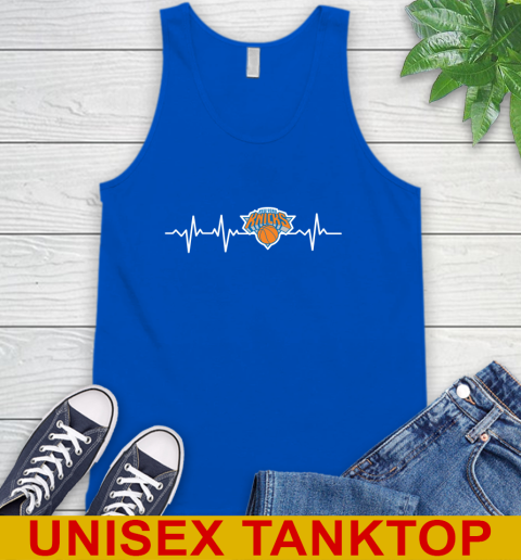 New York Knicks NBA Basketball Heart Beat Shirt Tank Top 4