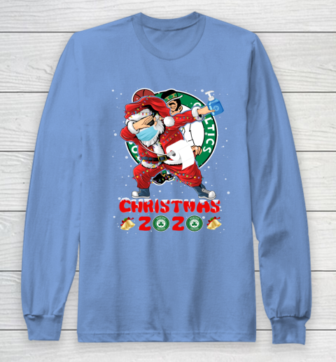 Boston Celtics Funny Santa Claus Dabbing Christmas 2020 NBA Long Sleeve T-Shirt 8