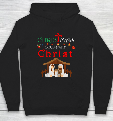Christmas Begins With Christ T Shirt Christian Holiday Hoodie