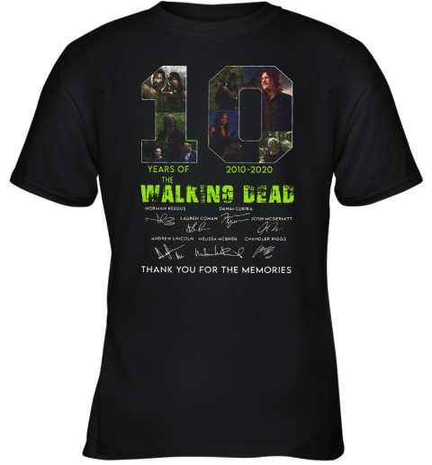 10 Years Of The Walking Dead 2010 2020 Anniversary Youth T-Shirt