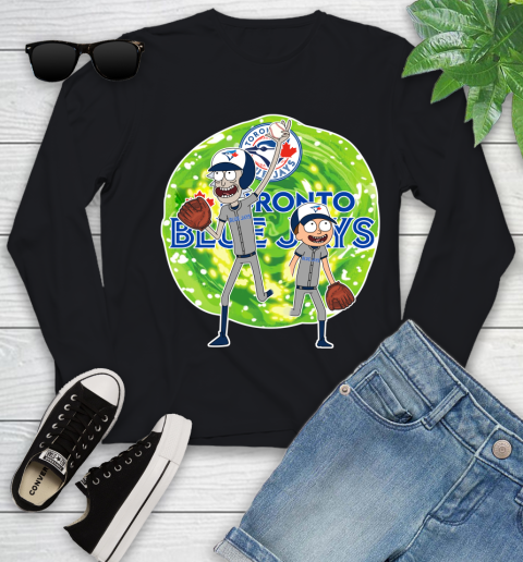MLB Toronto Blue Jays Rick And Morty Baseball Sports Youth Long Sleeve 2