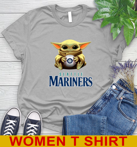 MLB Baseball Seattle Mariners Star Wars Baby Yoda Shirt 93