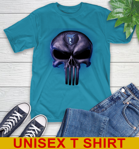 Memphis Grizzlies NBA Basketball Punisher Skull Sports T-Shirt 9