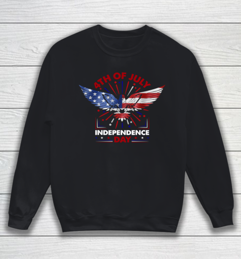 Happy 4th Of July Independence Day American Eagle Flag Sweatshirt