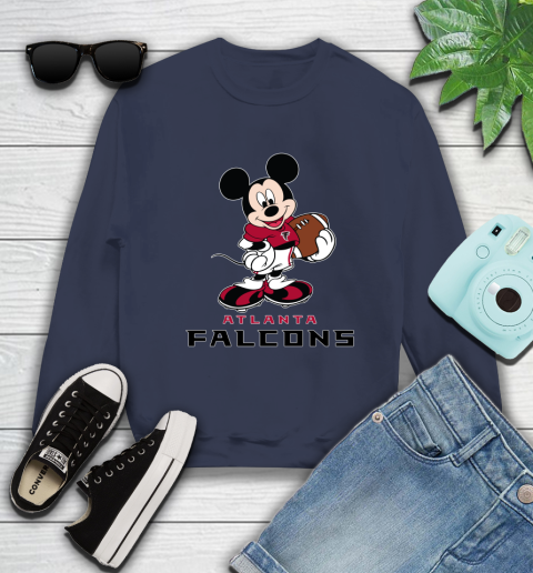 NFL Football Atlanta Falcons Cheerful Mickey Mouse Shirt Sweatshirt 3