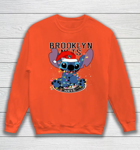 Brooklyn Nets NBA noel stitch Basketball Christmas Sweatshirt 2