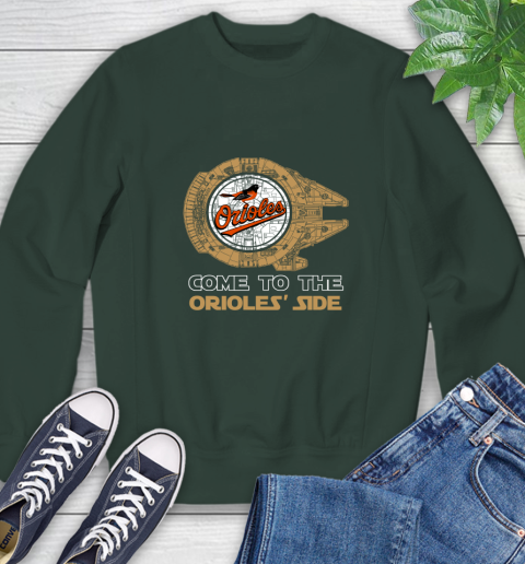 MLB Come To The Baltimore Orioles Side Star Wars Baseball Sports Sweatshirt 12