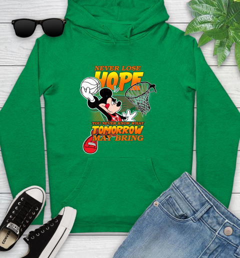 Chicago Bulls NBA Basketball Mickey Disney Never Lose Hope Youth Hoodie 9