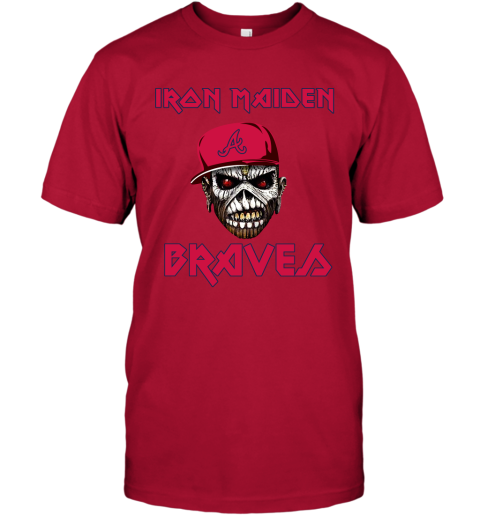 MLB Atlanta Braves Iron Maiden Rock Band Music Baseball Sports shirt