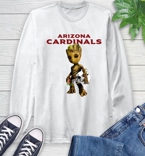Arizona Cardinals NFL Football Groot Marvel Guardians Of The Galaxy Long Sleeve T-Shirt