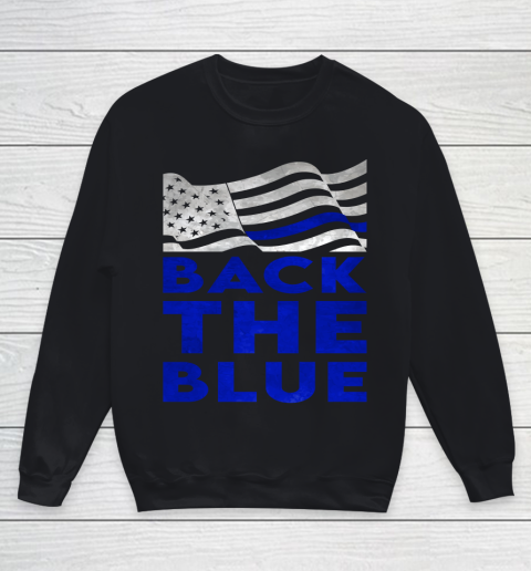 BACK THE BLUE Thin Blue Line Youth Sweatshirt