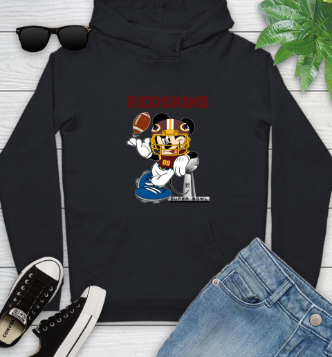 NFL Washington Redskins Mickey Mouse Disney Super Bowl Football T Shirt Youth Hoodie 2