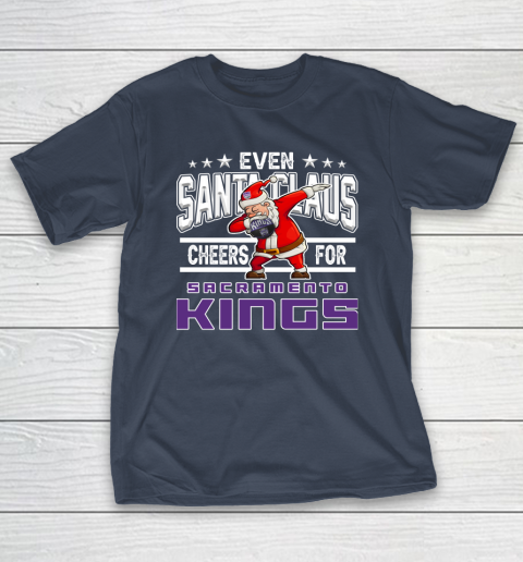 Sacramento Kings Even Santa Claus Cheers For Christmas NBA T-Shirt 3