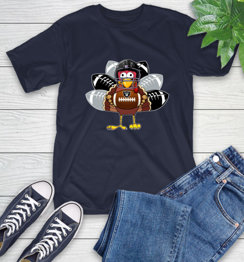 Oakland Raiders Turkey Thanksgiving Day T-Shirt 4