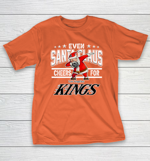 Los Angeles Kings Even Santa Claus Cheers For Christmas NHL T-Shirt 4