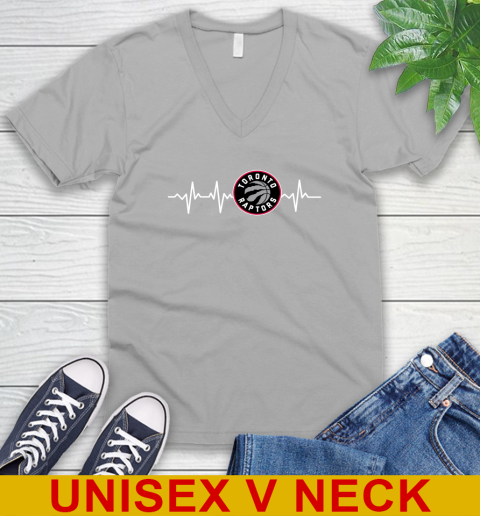 Toronto Raptors NBA Basketball Heart Beat Shirt V-Neck T-Shirt 3