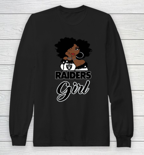 Oakland Raiders Girl NFL Long Sleeve T-Shirt