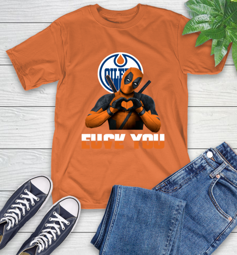 NHL Edmonton Oilers Deadpool Love You Fuck You Hockey Sports T-Shirt 5 NHL Edmonton Oilers Deadpool Love You Fuck You Hockey Sports T-Shirt - Image 5
