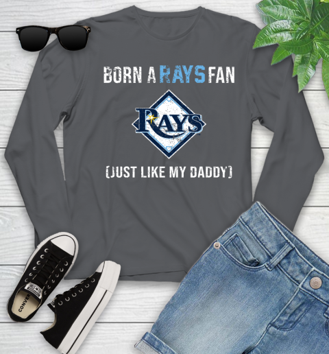 MLB Baseball Tampa Bay Rays Loyal Fan Just Like My Daddy Shirt Youth Long Sleeve 8