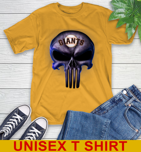 San Francisco Giants MLB Baseball Punisher Skull Sports T-Shirt 2
