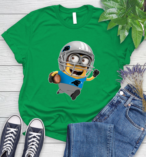 NFL Carolina Panthers Minions Disney Football Sports Women's T-Shirt 6