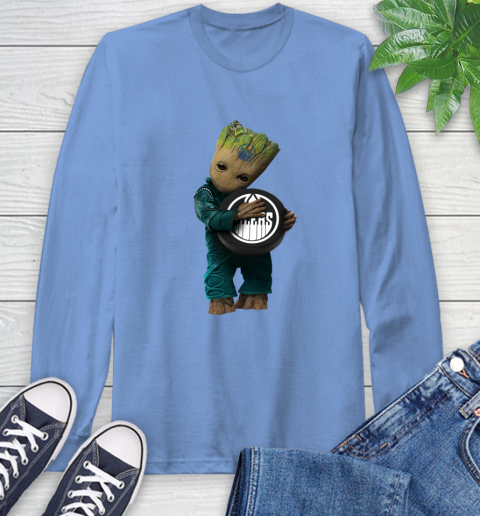 NHL Groot Guardians Of The Galaxy Hockey Sports Edmonton Oilers Long Sleeve T-Shirt 11