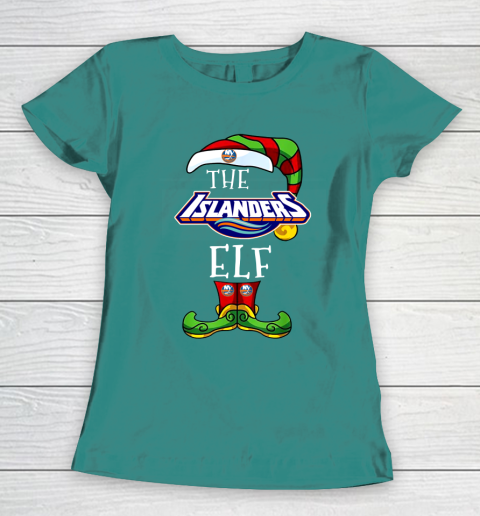 New York Islanders Christmas ELF Funny NHL Women's T-Shirt 10