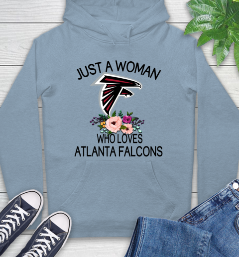 NFL Just A Woman Who Loves Atlanta Falcons Football Sports Hoodie 6
