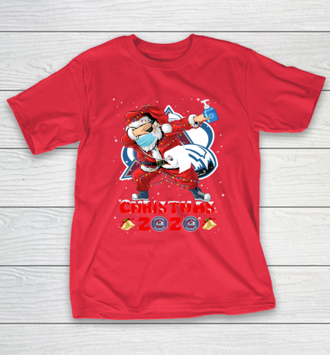 Colorado Avalanche Funny Santa Claus Dabbing Christmas 2020 NHL T-Shirt 9