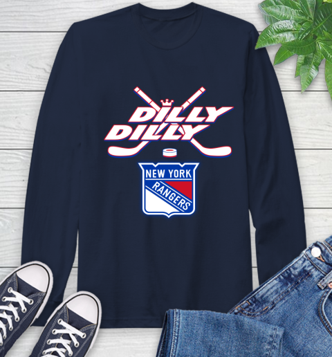 NHL New York Rangers Dilly Dilly Hockey Sports Long Sleeve T-Shirt 4