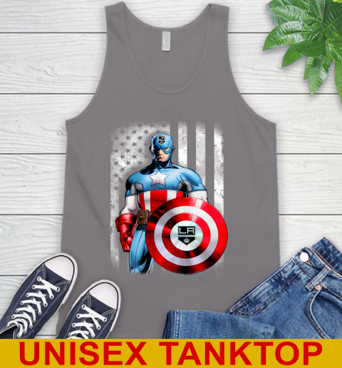 Los Angeles Kings NHL Hockey Captain America Marvel Avengers American Flag Shirt Tank Top 6