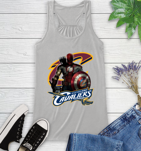 Cleveland Cavaliers NBA Basketball Captain America Thor Spider Man Hawkeye Avengers Racerback Tank