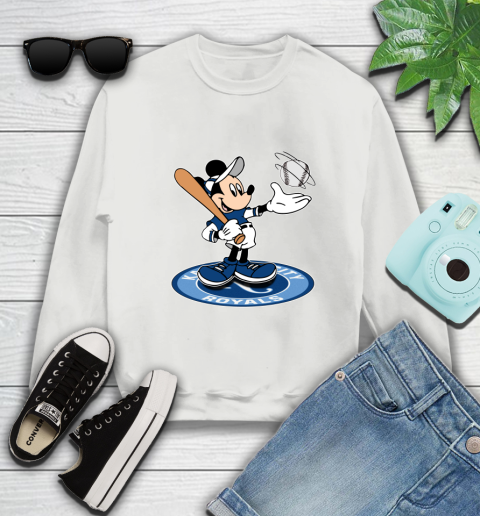 MLB Baseball Kansas City Royals Cheerful Mickey Disney Shirt Sweatshirt 5