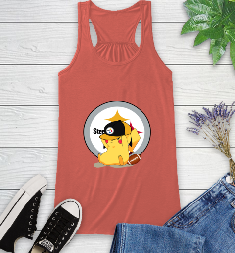NFL Pikachu Football Sports Pittsburgh Steelers Racerback Tank 4