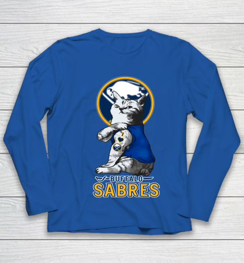 NHL My Cat Loves Buffalo Sabres Hockey Youth Long Sleeve 7