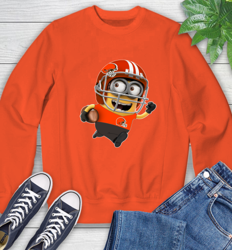 NFL Cleveland Browns Minions Disney Football Sports Sweatshirt 4