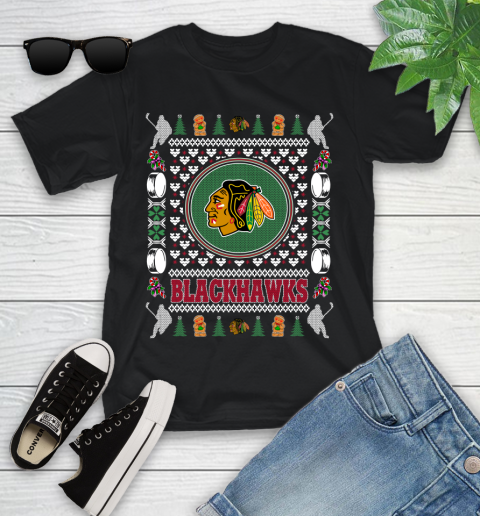 Chicago Blackhawks Merry Christmas NHL Hockey Loyal Fan Ugly Shirt 100
