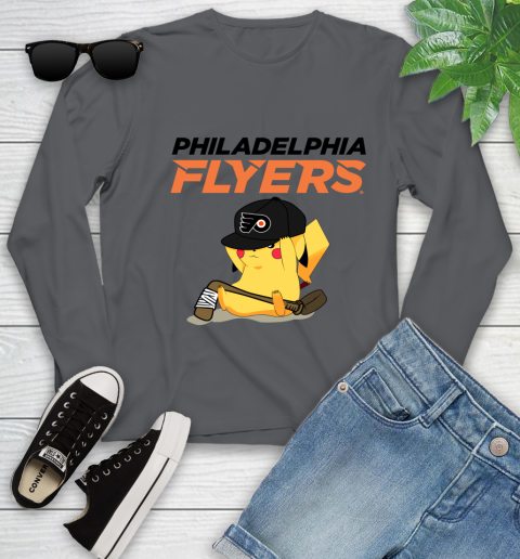 NHL Pikachu Hockey Sports Philadelphia Flyers Youth Long Sleeve 8