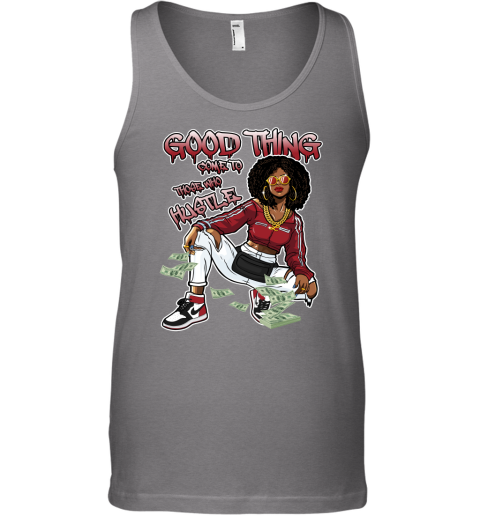 Jordan 1 Black Toe Matching Sneaker Tshirt For Woman For Girl Good Things Come To Those Who Hustle Black Jordan Shirt