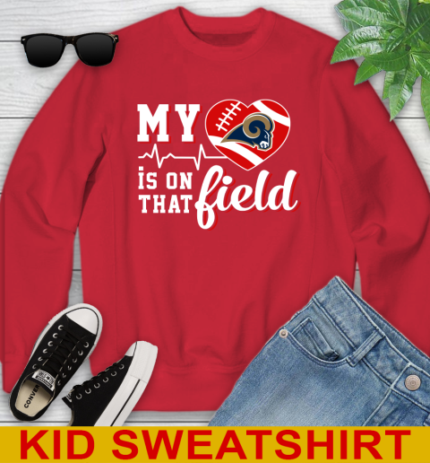 NFL My Heart Is On That Field Football Sports Arizona Cardinals Youth Sweatshirt - Image 8